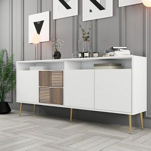 Konzolový stolek Milan - White, Gold obraz
