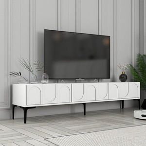 TV stolek Lyon 42 - White, Black obraz