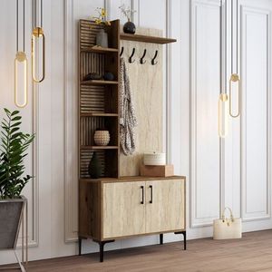 Předsíňová stěna Viyana D - Walnut, Travertine obraz