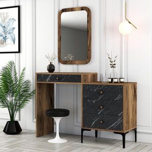 Toaletní stolek Lizbon 548 - Walnut, Black obraz