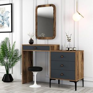 Toaletní stolek Lizbon 543 - Walnut, Anthracite obraz