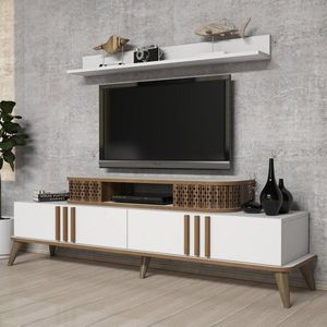 TV stěna / Sestava pod TV Eylül - White obraz