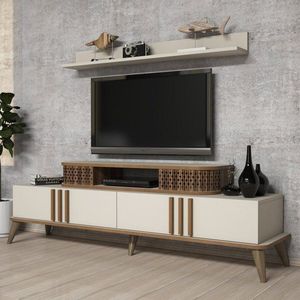 TV stěna / Sestava pod TV Eylül - Cream obraz