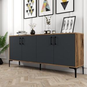 Konzolový stolek Kiev - Walnut, Anthracite obraz