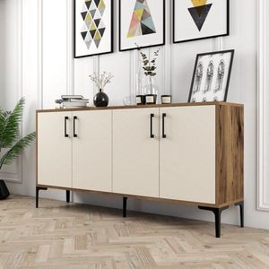 Konzolový stolek Kiev 160 - Walnut, Cream obraz