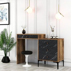 Toaletní stolek Lizbon 555 - Walnut, Black obraz