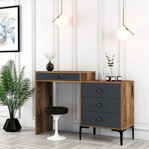 Toaletní stolek Lizbon 550 - Walnut, Anthracite obraz