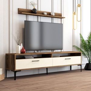 TV stěna / Sestava pod TV Istanbul - Walnut, Cream obraz
