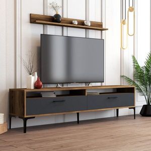 TV stěna / Sestava pod TV Istanbul - Walnut, Anthracite obraz