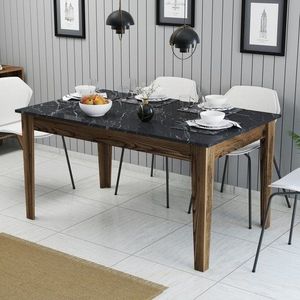 Jídelní stůl Milan 518 - Walnut, Black obraz