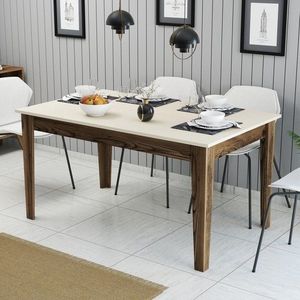 Jídelní stůl Milan 517 - Walnut, Cream obraz