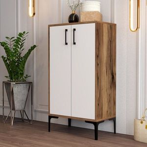 Botník Prag - Walnut, White obraz