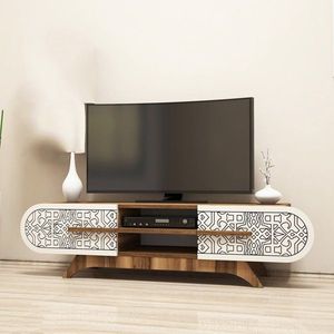 TV stolek Defne - Walnut Cream obraz