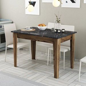 Kuchyňský stůl Kiev 509 - Walnut, Black obraz