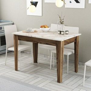 Kuchyňský stůl Kiev 506 - Walnut, White obraz