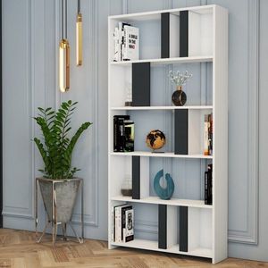 Knihovna Lima - White, Anthracite obraz