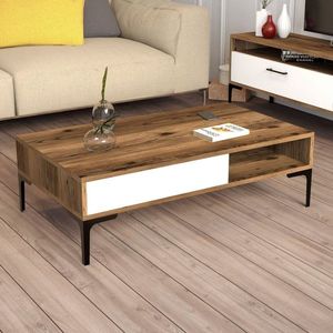 Konferenční stolek Istanbul - Walnut, White obraz