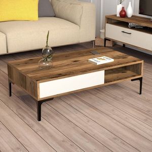 Konferenční stolek Istanbul - Walnut, Cream obraz