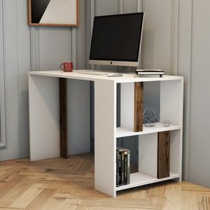 Psací stůl Lima - White, Walnut obraz