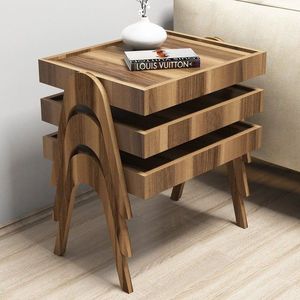 Sada odkládacích stolků (3 kusy) Roma - Walnut obraz