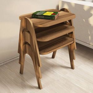 Sada odkládacích stolků (3 kusy) Paris - Walnut obraz