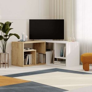 TV stolek Glis - Sapphire Oak, White obraz