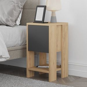 Noční stolek Ema - Oak, Anthracite obraz