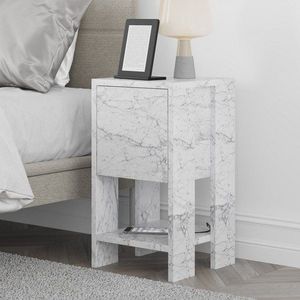 Noční stolek Ema - Carrara Marble obraz