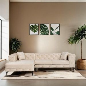 Rohová sedací souprava Como Eco Left - Beige, Black obraz