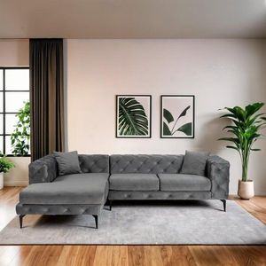 Rohová sedací souprava Como Eco Left - Anthracite, Black obraz