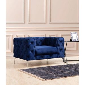 Křeslo ušák Como - Navy Blue obraz