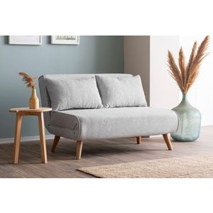 Dvoumístná rozkládací pohovka Folde 2-Seater - Teddy Fabric - Grey obraz