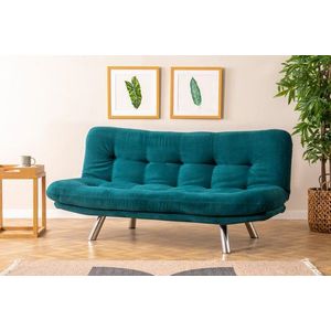 Trojmístná rozkládací pohovka Misa Small Sofabed - Petrol Green obraz