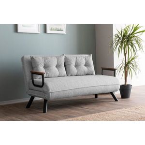 Dvoumístná rozkládací pohovka Sando 2-Seater - Teddy Fabric - Grey obraz