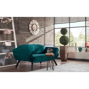 Dvoumístná rozkládací pohovka Genzo - Petrol Blue obraz