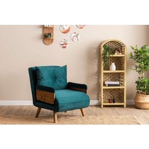 Rozkládací křeslo Cosmo Single - Petrol Green obraz