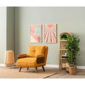 Rozkládací křeslo Cosmo Single - Bohemian Mustard obraz