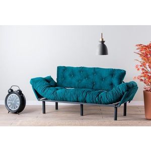 Trojmístná rozkládací pohovka Nitta Triple - Petrol Green obraz