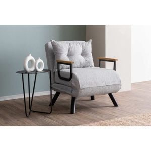 Rozkládací křeslo Sando Single - Teddy Fabric - Grey obraz