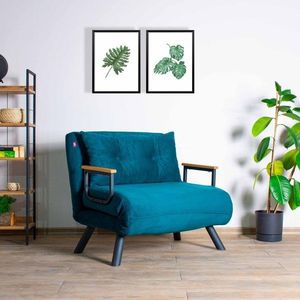 Rozkládací křeslo Sando Single - Petrol Green obraz