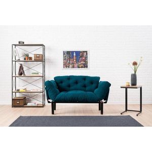 Dvoumístná rozkládací pohovka Nitta - Petrol Blue obraz