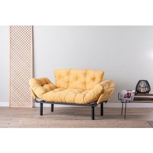 Dvoumístná rozkládací pohovka Nitta - Mustard obraz