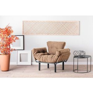 Křeslo ušák Nitta Single - Light Brown obraz