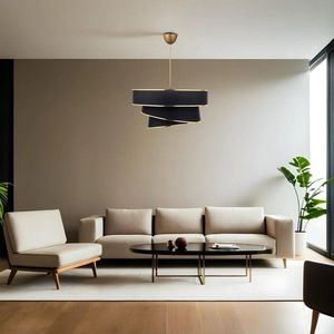 Lustr Couper - Black, Gold obraz