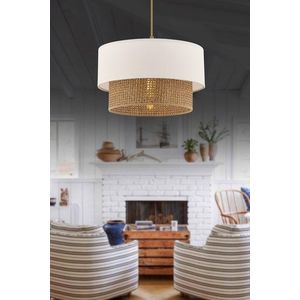 Lustr Echo - Beige, White obraz