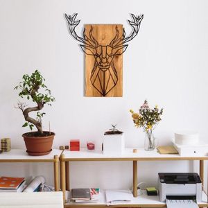 Dekorativní dřevěný doplněk na zeď Deer obraz