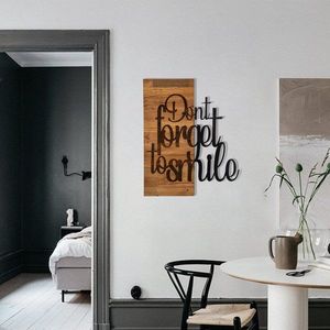 Dekorativní dřevěný doplněk na zeď Dont Forget To Smıle obraz