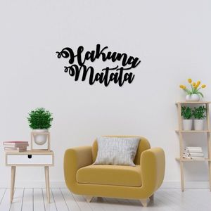 Dekorativní kovový doplněk na zeď Hakuna Matata obraz
