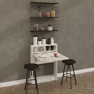 Skládací stůl Bracked - Carrara Marble obraz