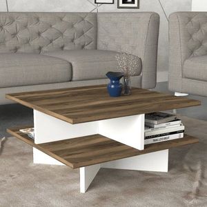 Konferenční stolek Hamton - Walnut, White obraz